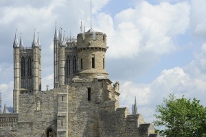 LINCOLN CASTLE WITH CATHEDRAL BEHIND